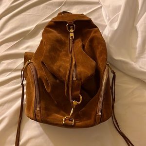 Rebecca Minkoff Camel Brown Suede Backpack